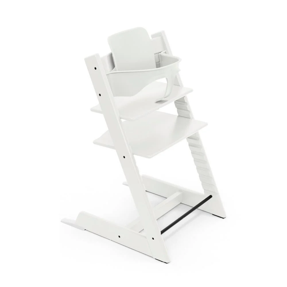 Pack Stokke Cadeira da Papa Tripp Trapp em Madeira White + Baby Set² White - Image 2