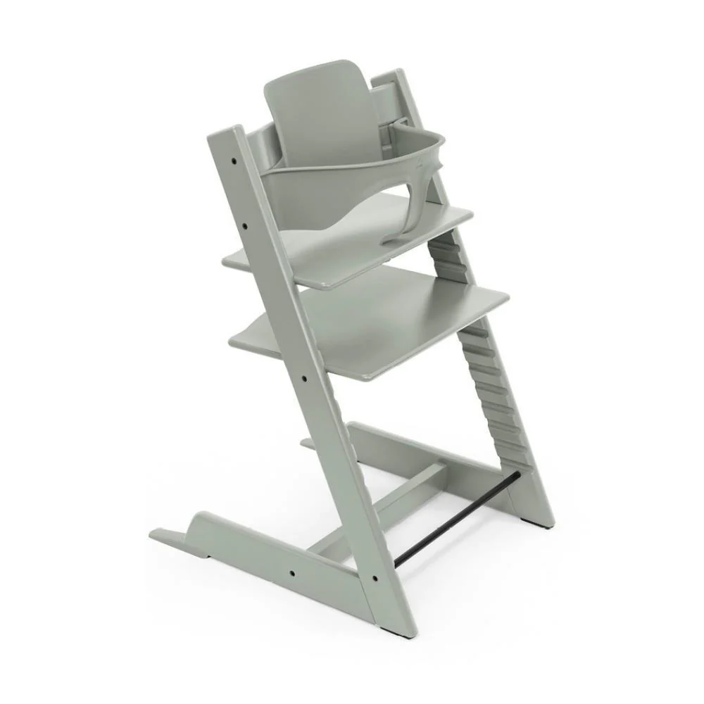 Pack Stokke Cadeira da Papa Tripp Trapp em Madeira Glacier Green + Baby Set² Glacier Green - Image 2