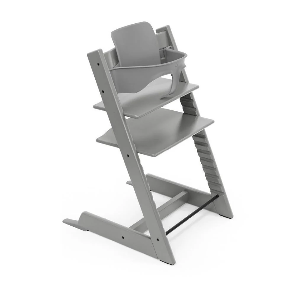 Pack Cadeira da Papa Tripp Trapp em Madeira Storm Grey + Baby Set² Storm Grey - Image 2