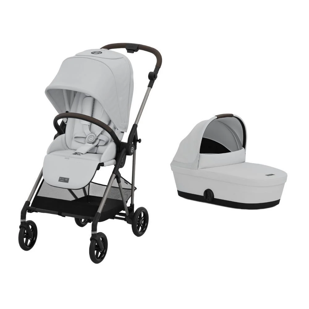 Pack Cybex Carrinho Melio TPE Fog Grey + Alcofa Melio Fog Grey