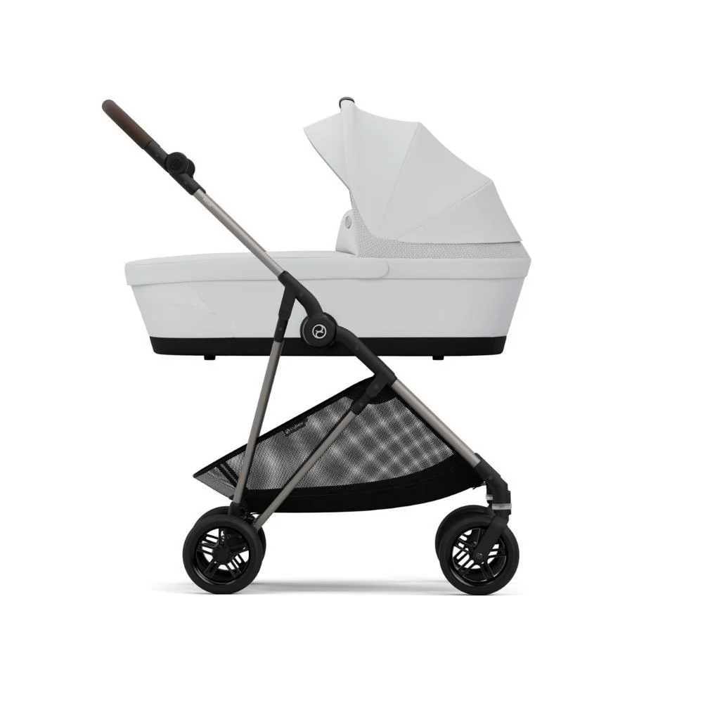 Pack Cybex Carrinho Melio TPE Fog Grey + Alcofa Melio Fog Grey - Image 2