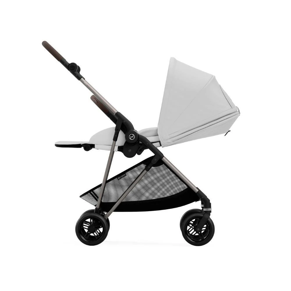 Pack Cybex Carrinho Melio TPE Fog Grey + Alcofa Melio Fog Grey - Image 3