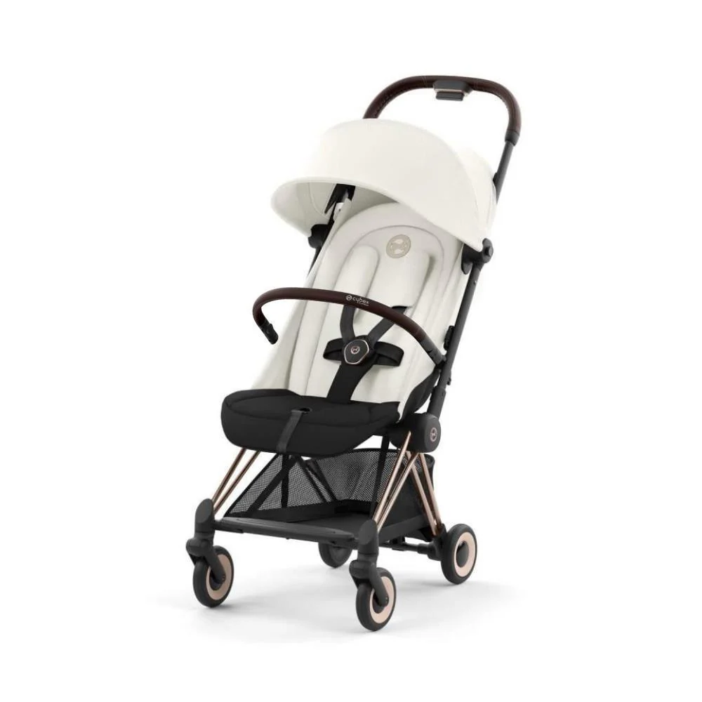 Pack Cybex Coya Rosegold  Off White + Barra de Apoio de Braços Dark Brown - Image 2