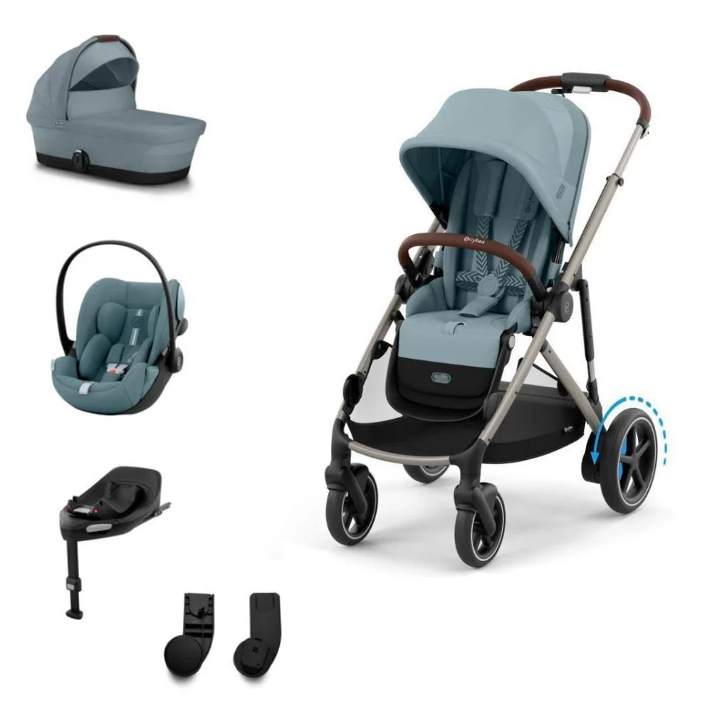 Pack Cybex e-Gazelle S TPE + Cloud G Plus Stormy Blue + Base G + Alcofa Gazelle S
