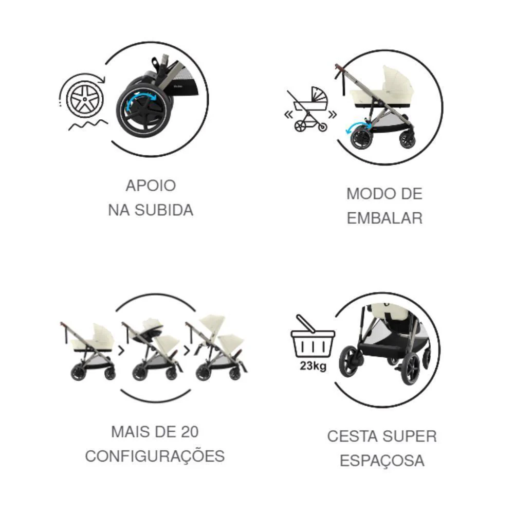Pack Cybex e-Gazelle S TPE Moss Green + Cloud G i-Size Plus Moon Black 40-87 cm + Adaptadores + Base Isofix G i-Size - Image 19