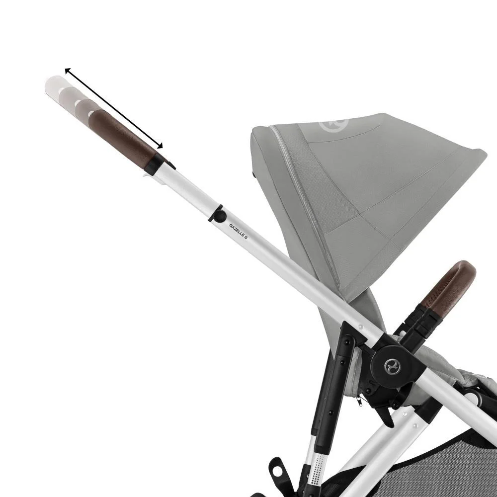 Pack Cybex Gazelle S SLV Stone Grey + Alcofa Gazelle S Stone Grey + Cloud G i-Size Plus Stone Grey 40-87 cm + Adaptadores - Image 9