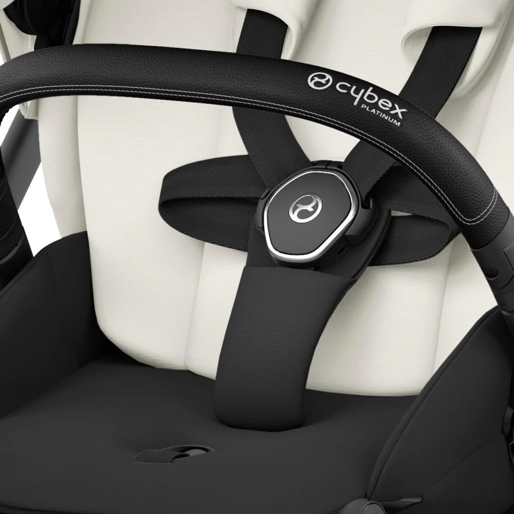 Pack Cybex Platinum Mios Chassis e Assento Chrome Black + Tecidos Off White + Cloud T Plus i-Size 45-87cm White + Base Isofix T - Image 9