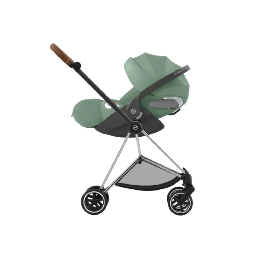 Pack Cybex Platinum Mios Chassis e Assento Chrome Brown + Tecidos Leaf Green + Cloud T Plus i-Size 45-87cm Leaf Green + Base Isofix T - Image 2