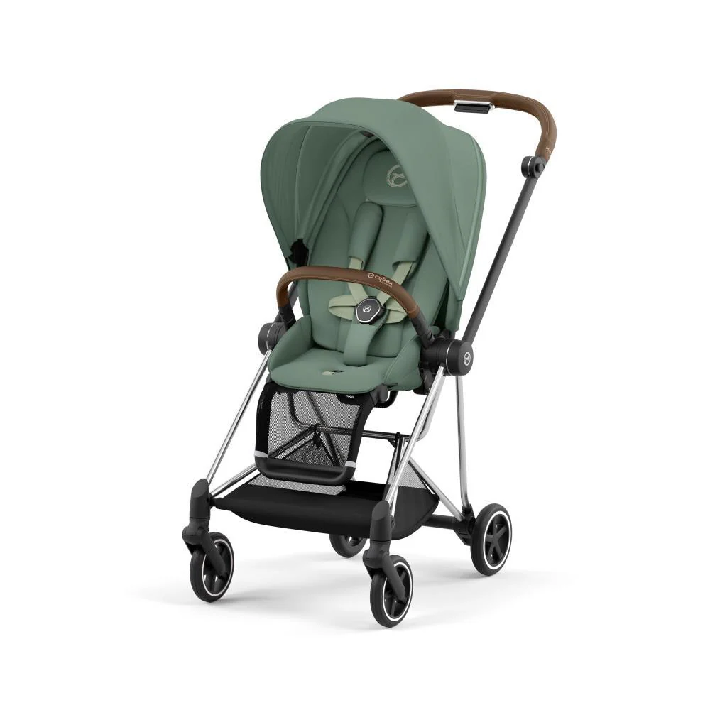 Pack Cybex Platinum Mios Chassis e Assento Chrome Brown + Tecidos Leaf Green + Cloud T Plus i-Size 45-87cm Leaf Green + Base Isofix T - Image 4