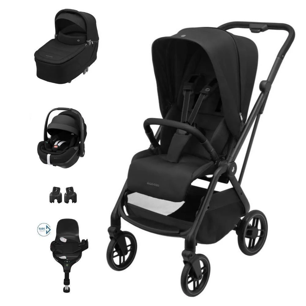 Pack Maxi-Cosi Leona² + Alcofa Sense + Pebble 360 Pro² Twillic Black + Adaptadores + Base FamilyFix 360 Pro