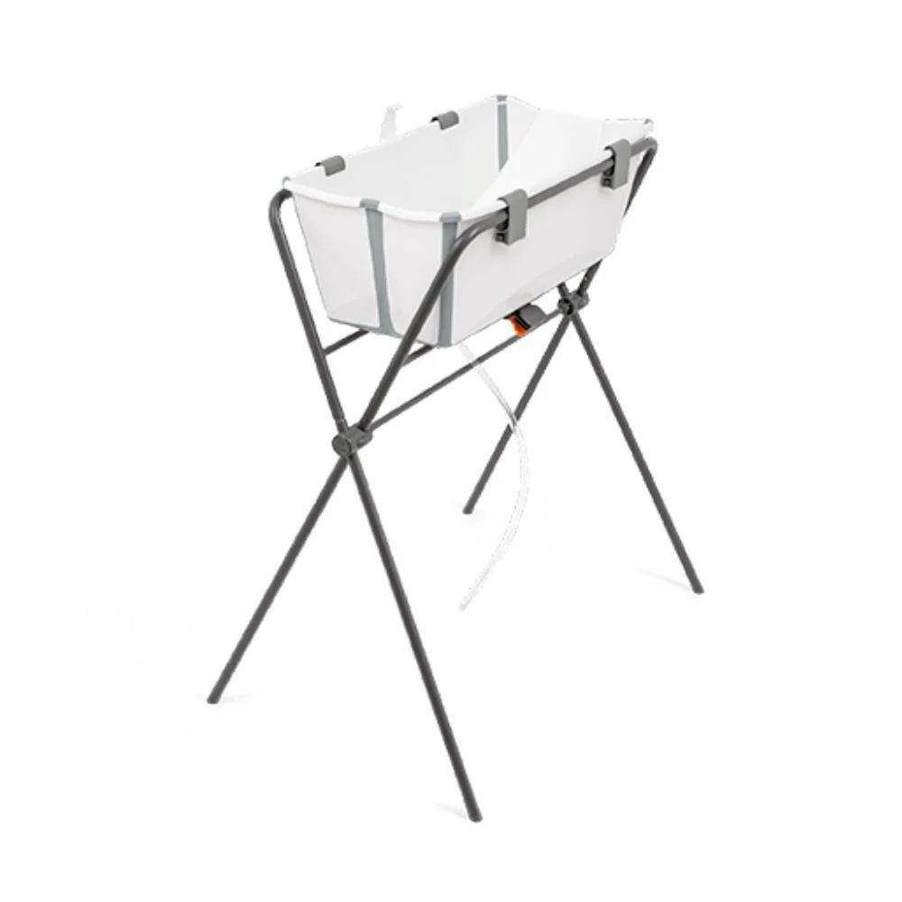 Pack Stokke Banheira Dobrável Flexi Bath White Grey + Assento + Suporte - Image 2