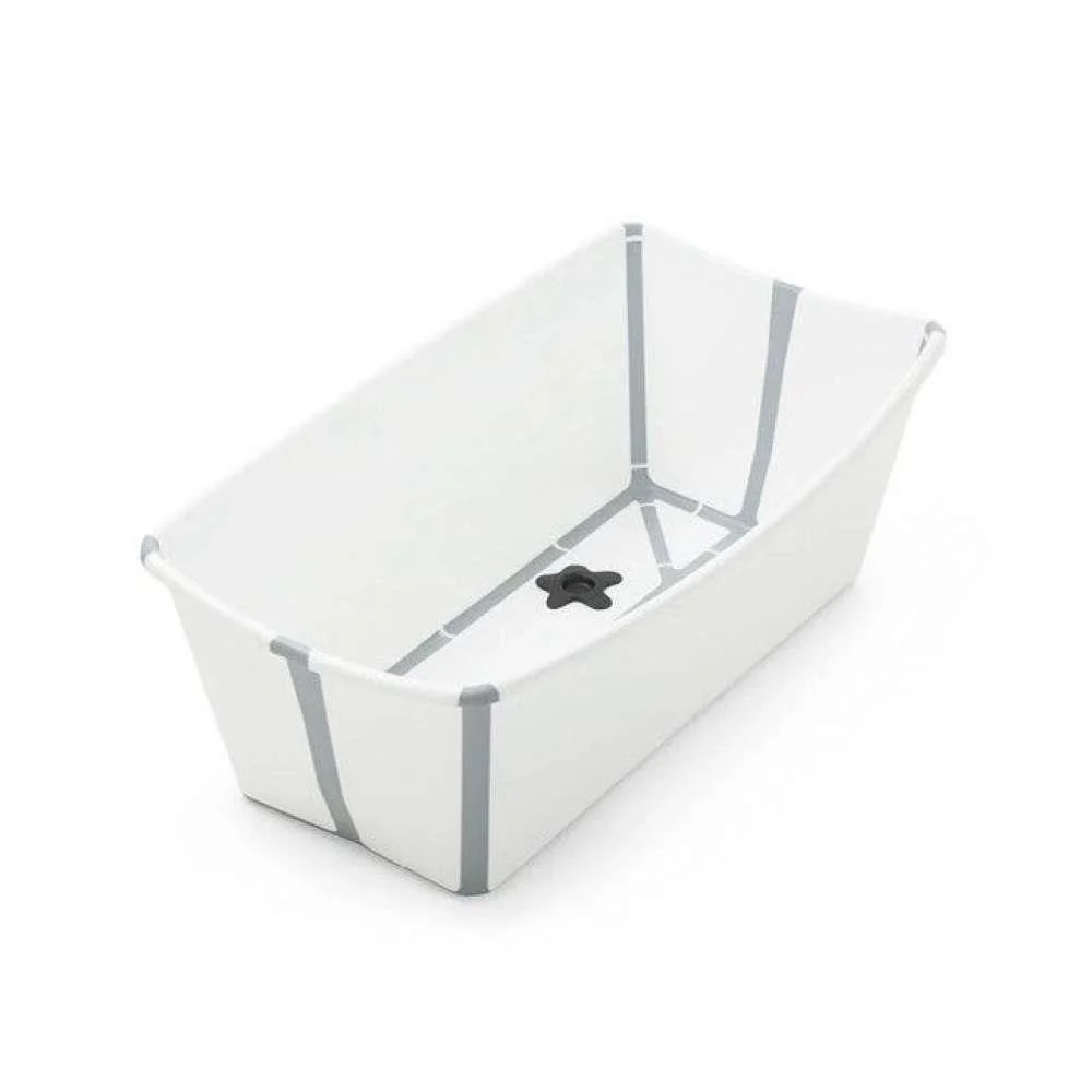 Pack Stokke Banheira Dobrável Flexi Bath White Grey + Assento + Suporte - Image 3