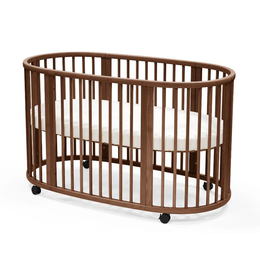 Pack Stokke Cama Sleepi V3 Warm Brown + Colchão + Lençol Ajustável White - Image 2