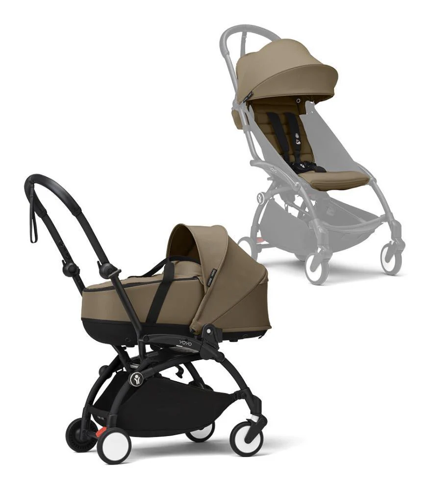 Pack Stokke Chassis Yoyo³ Black + Color Pack +6M Toffee + Alcofa Toffee