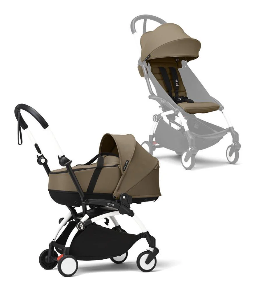 Pack Stokke Chassis Yoyo³ White + Color Pack +6M Toffee + Alcofa Toffee