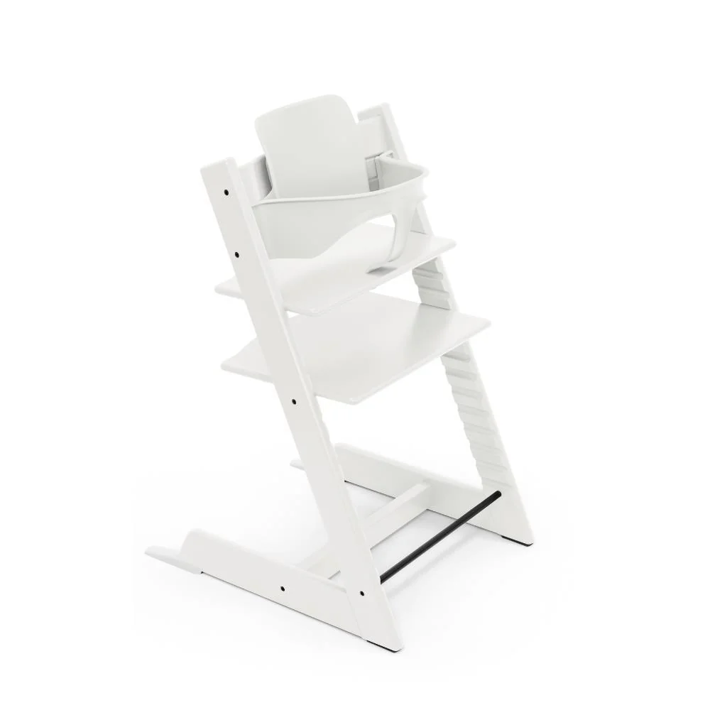 Pack Cadeira da Papa Stokke Tripp Trapp em Madeira + Baby Set² White + Almofada Clássica Star Silver - Image 4