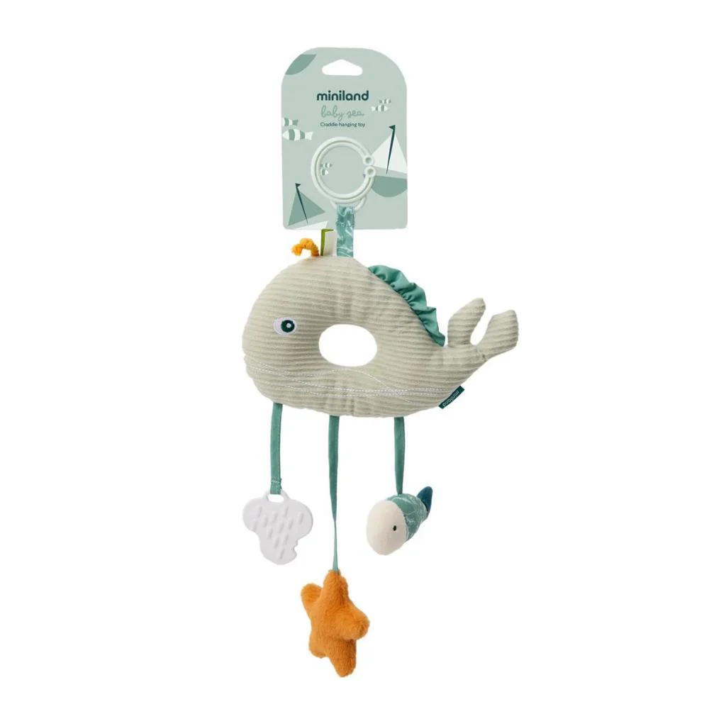 Peluche Baleia de Atividades para Berço Miniland Ocean