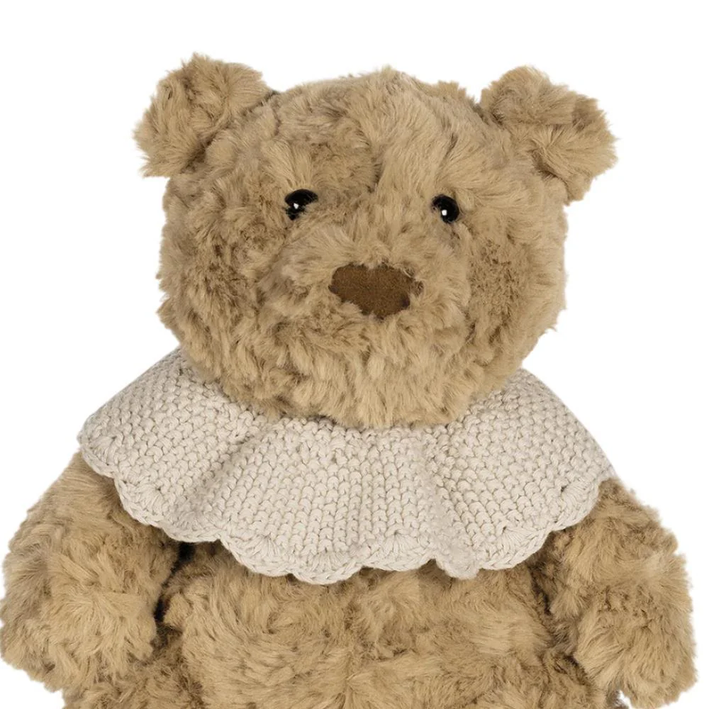 Peluche Pasito a Pasito Urso com Gola em Tricot Beige 29cm - Image 2