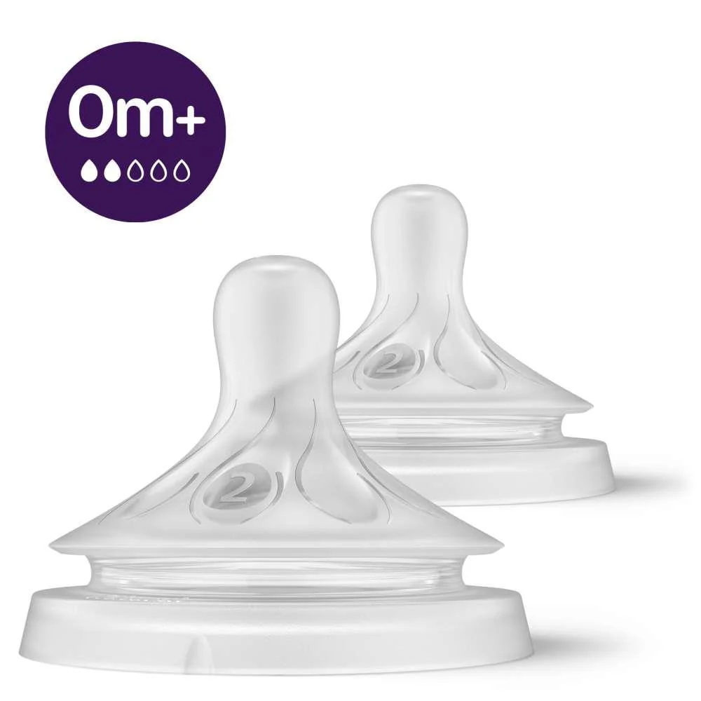 Conjunto de 2 Tetinas Philips Avent Natural Response T2 (0m+)