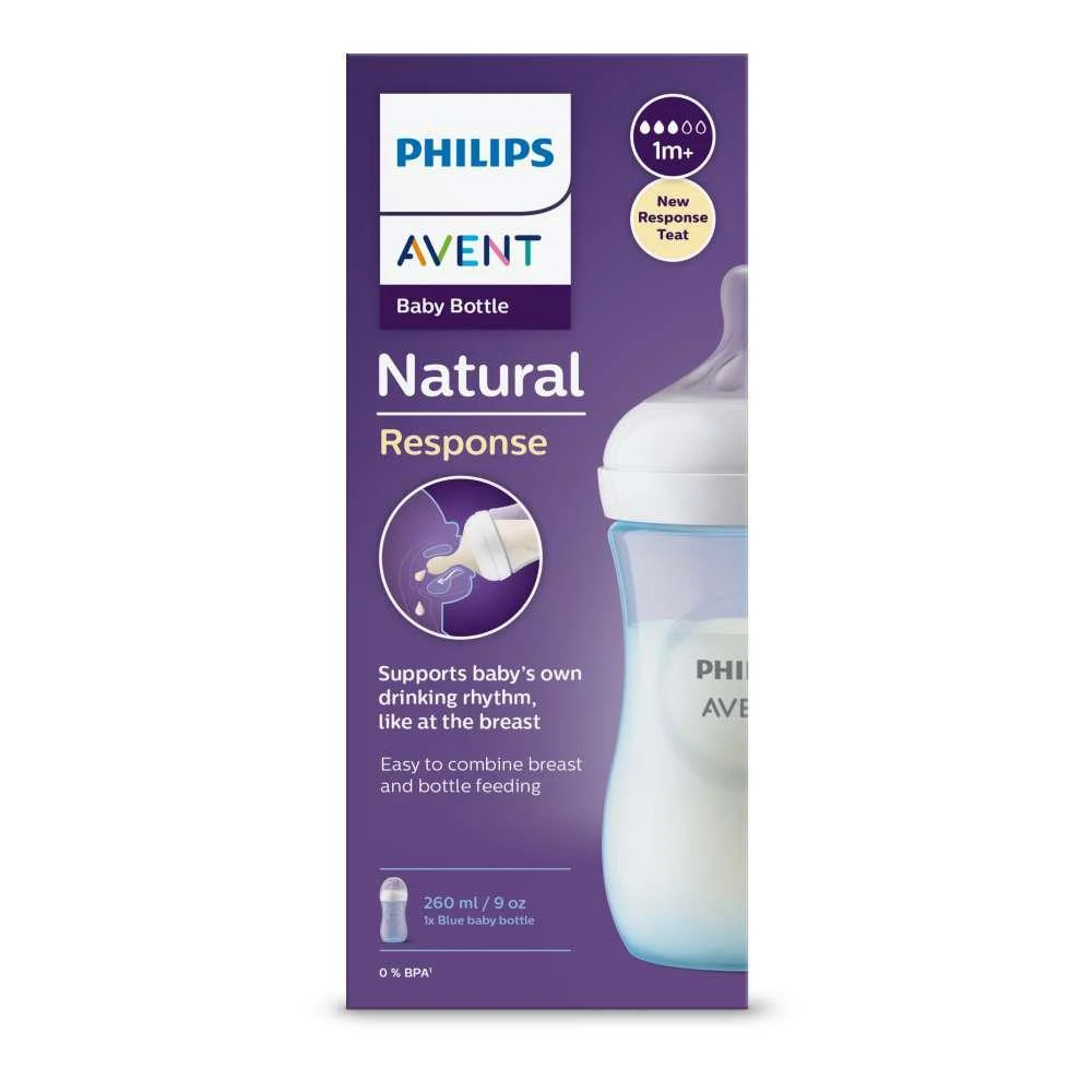 Biberão Natural Response Azul 260ml - Image 2