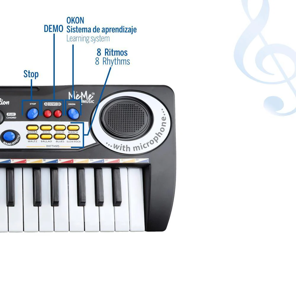MéMeMusic Piano Eletrónico com Microfone - Image 5