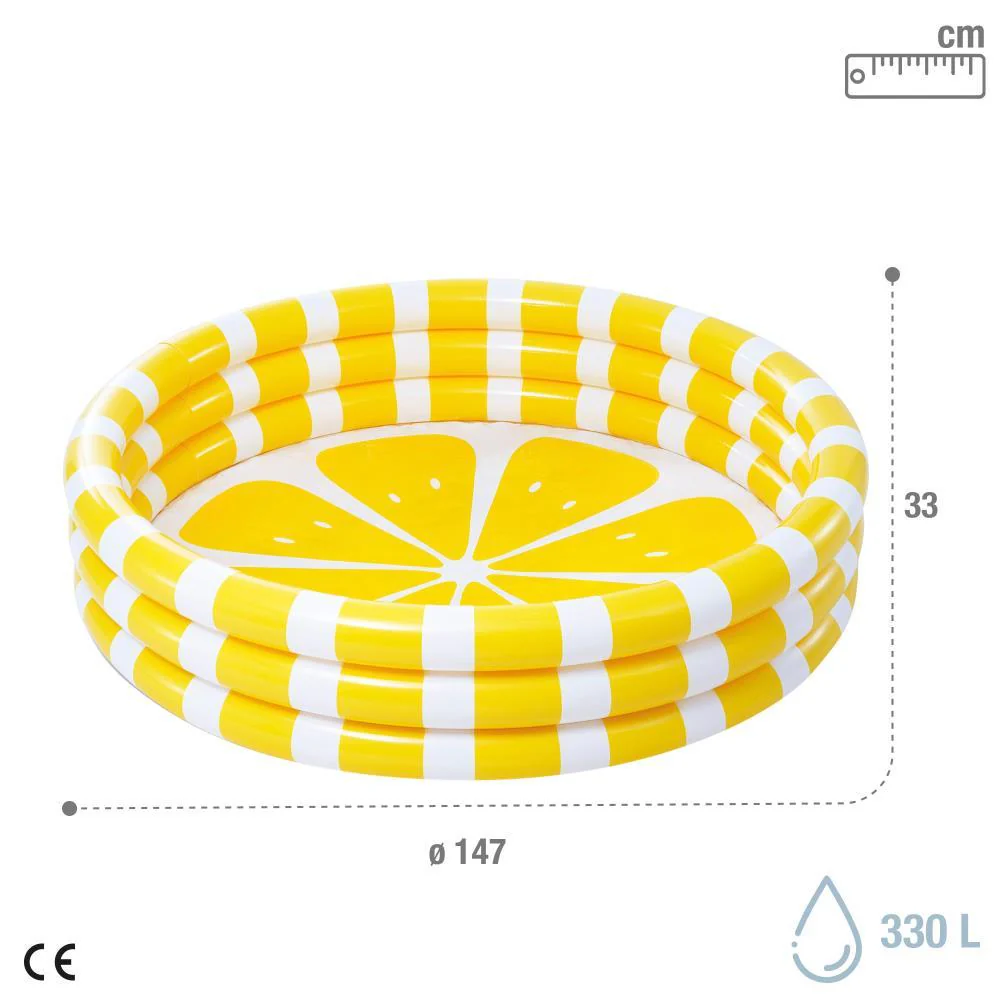 Piscina Insuflável Intex  com 3 Aros Limão 147x33cm - Image 3