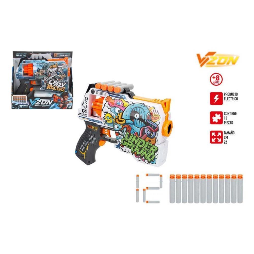 Pistola Electric Skin V-Zon 22 cm com 12 Dardos - Image 2