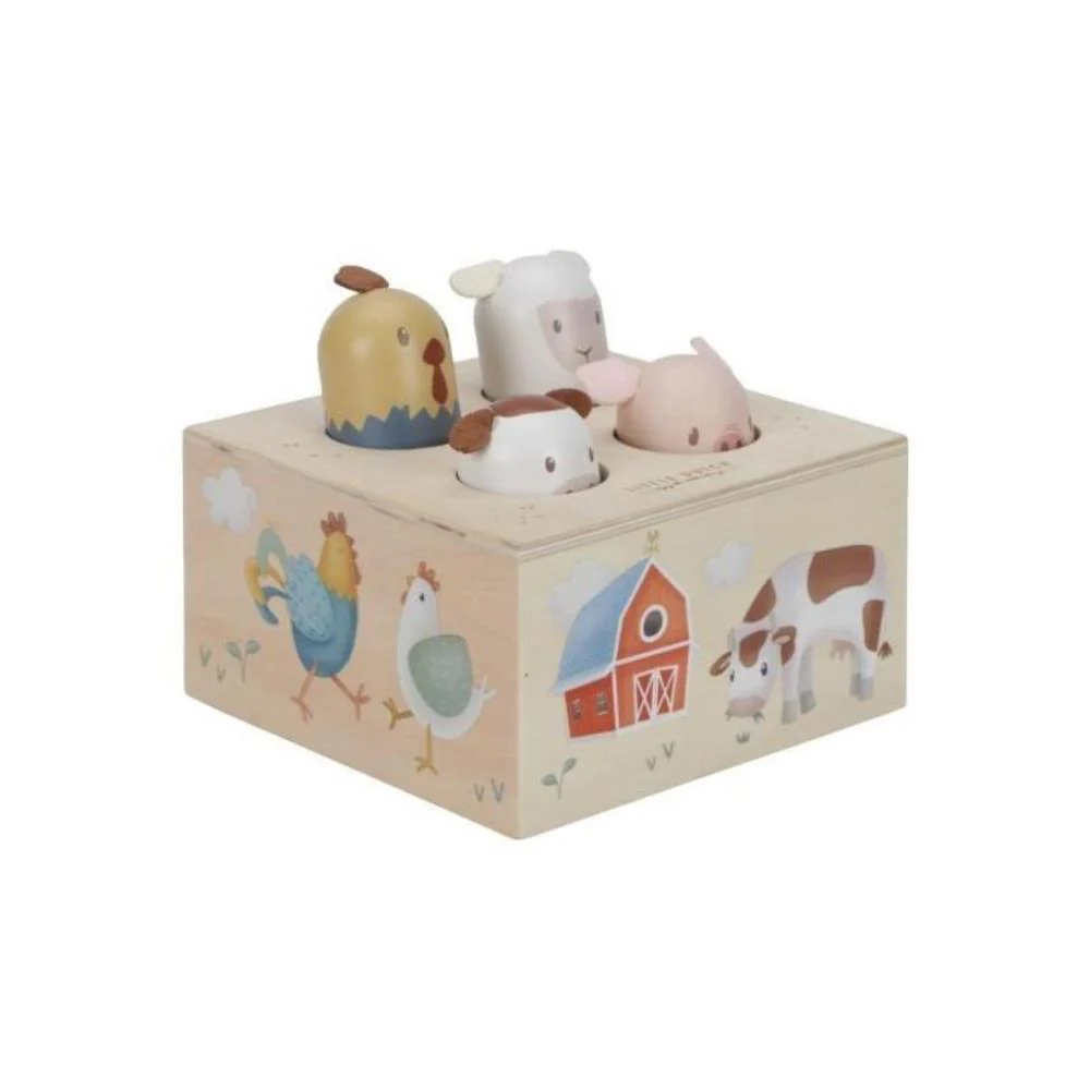Pop Up com Som em Madeira Little Dutch Animais Little Farm