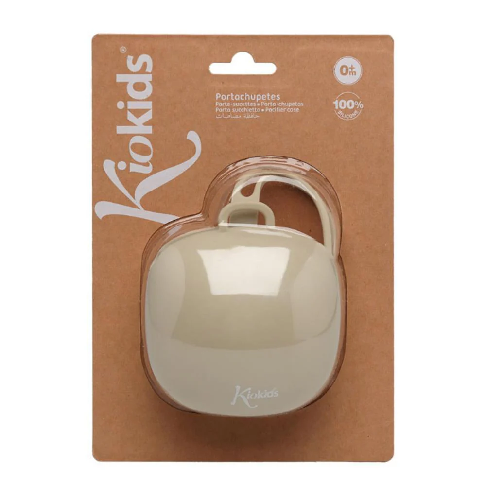 Porta Chupetas em Silicone Kiokids Bege - Image 2