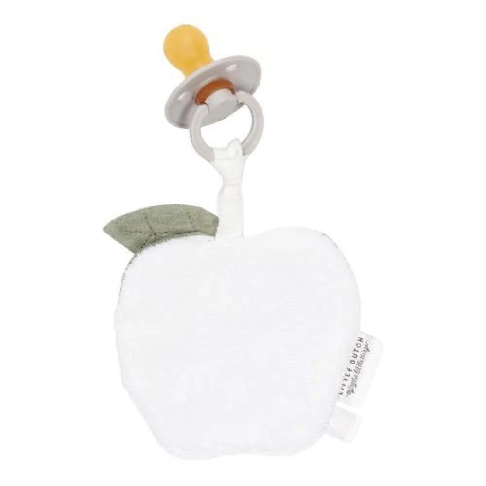 Doudou em Musselina com Fita para Chupeta Apple Olive - Image 2