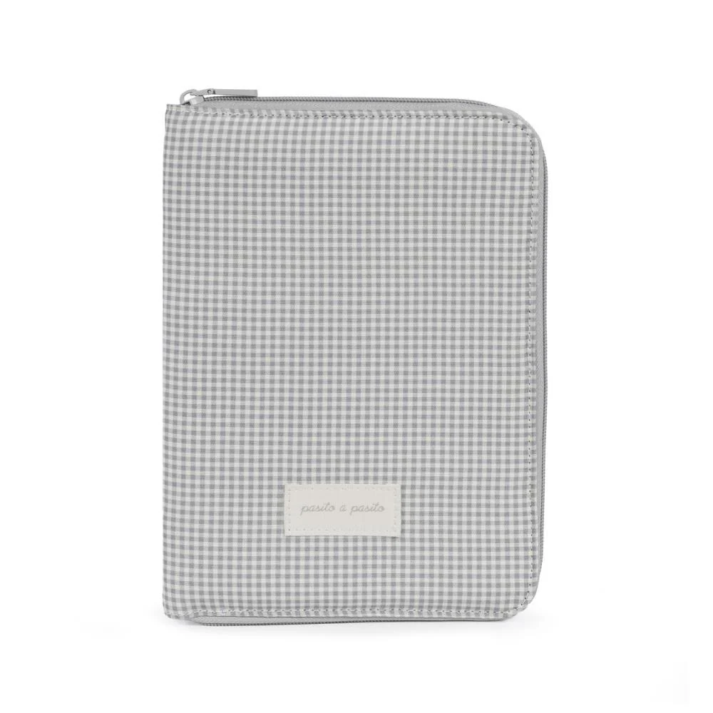 Porta Documentos Pasito a Pasito Little Bloom Vichy Grey