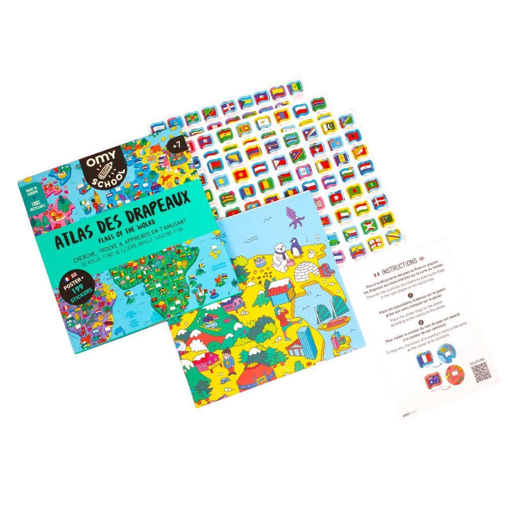 Poster XL com Bandeiras do Mundo OMY School - Image 2