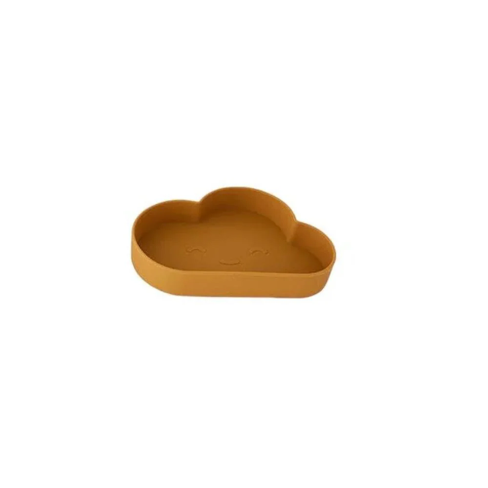 Prato e Taça em Silicone Oyoy Mini Cloud Rubber/Coral - Image 3