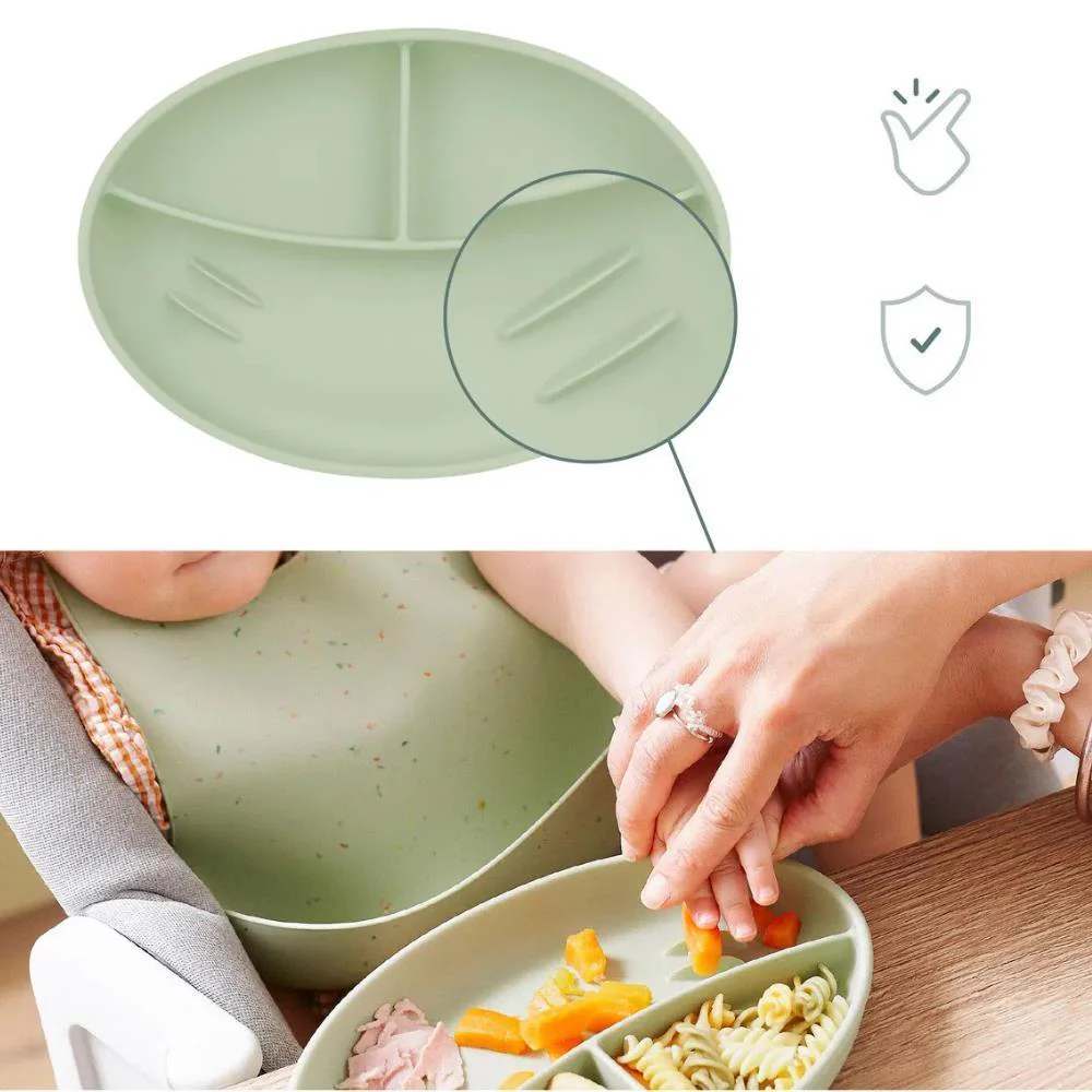 Prato em Silicone com Divisórias Babymoov Green - Image 4