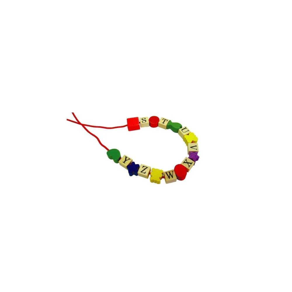 Conjunto para Criar Pulseiras de Formas com Contas e Letras em Madeira - Image 2