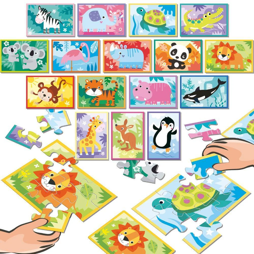 Puzzle Battle Educa Junior Animais  16x9 Peças - Image 2