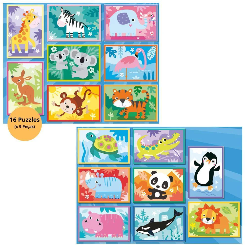 Puzzle Battle Educa Junior Animais  16x9 Peças - Image 3