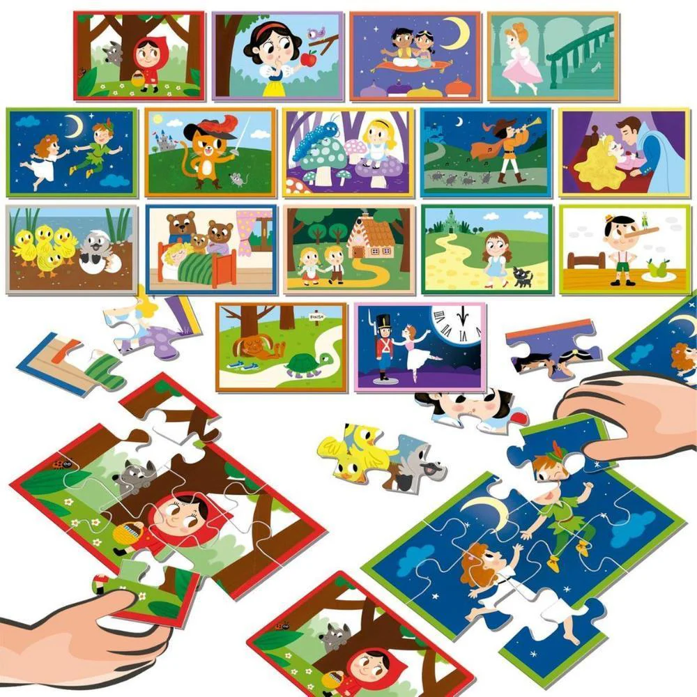 Puzzle Battle Junior Histórias 16x9 Peças - Image 2