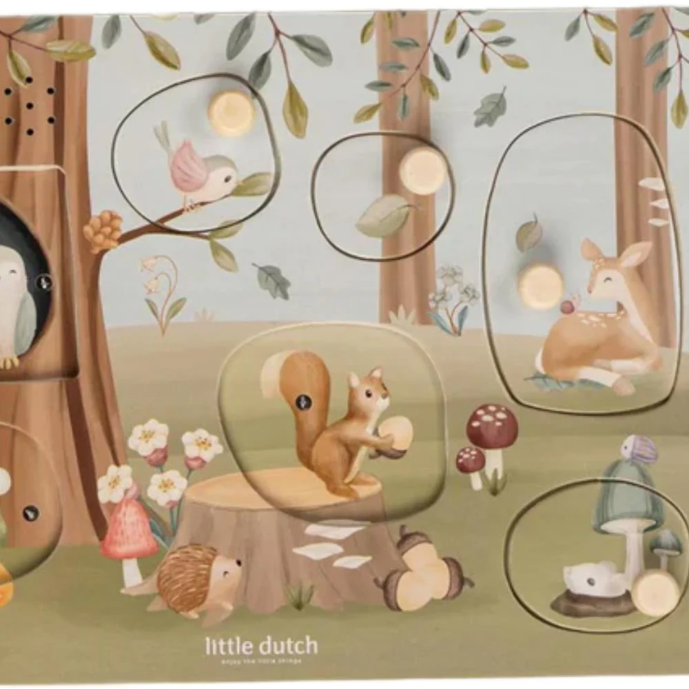 Puzzle com Som em Madeira Little Dutch Forest Friends - Image 2