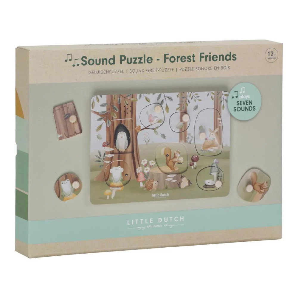 Puzzle com Som em Madeira Little Dutch Forest Friends - Image 5