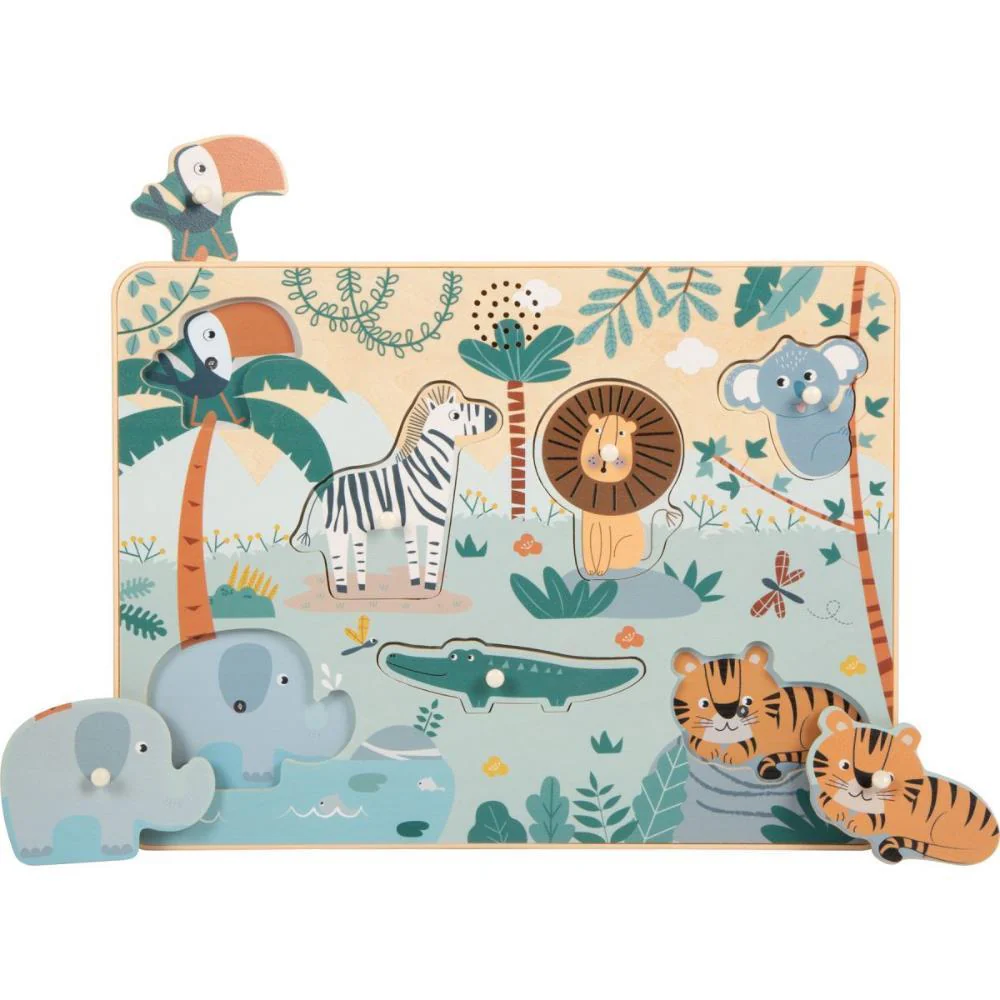 Puzzle de Encaixe com Som em Madeira Small Foot Safari - Image 3
