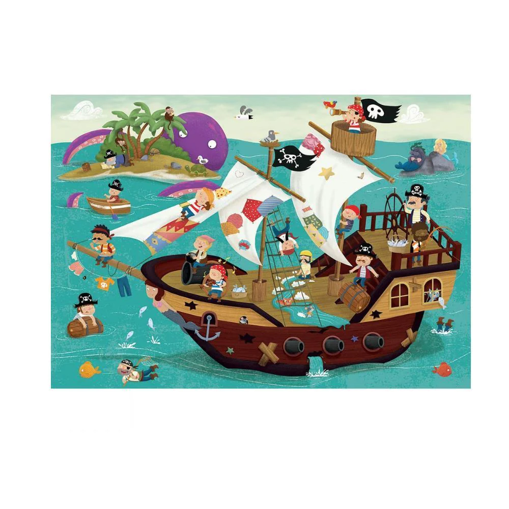 Puzzle Educa Detetive Barco Pirata 50 Peças - Image 2