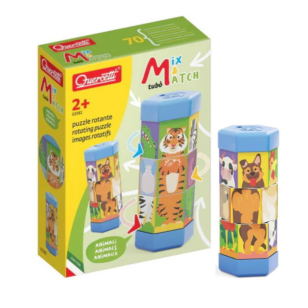 Puzzle Mix & Match Quercetti Rotativo Animals