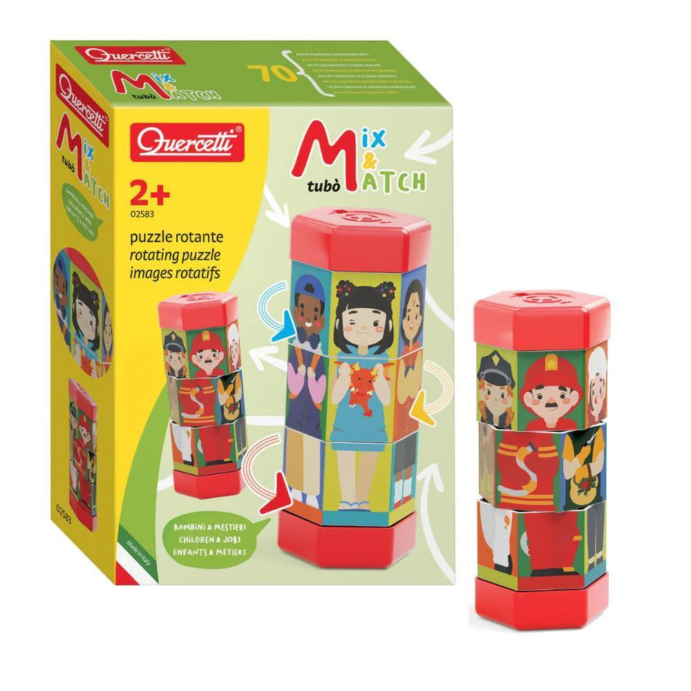 Puzzle Mix & Match Quercetti Rotativo Profissões