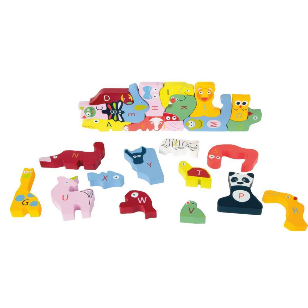Puzzle Small Foot ABC Animais em Madeira 26 Peças - Image 2