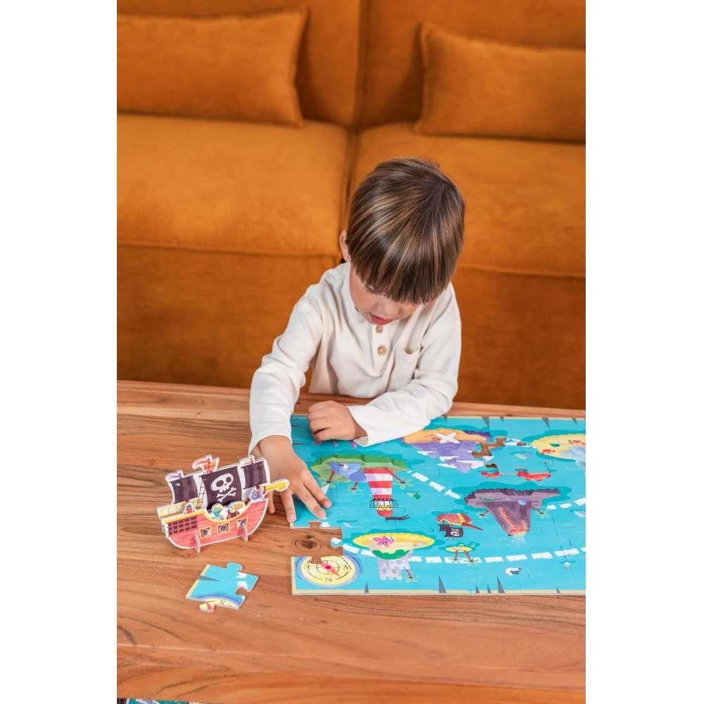 Puzzle Goula XXL Reversível Piratas 48 Peças - Image 4