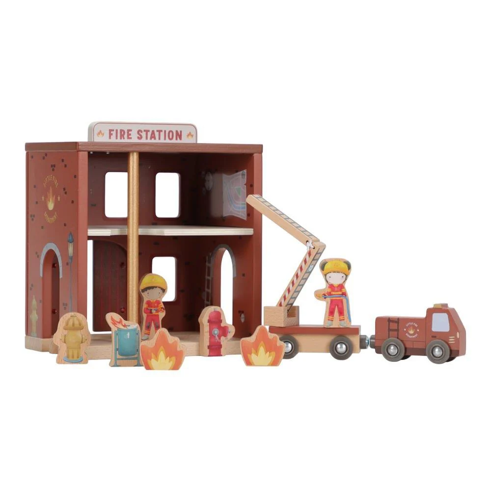 Quartel Bombeiros com Figuras em Madeira LittleDutch - Image 2
