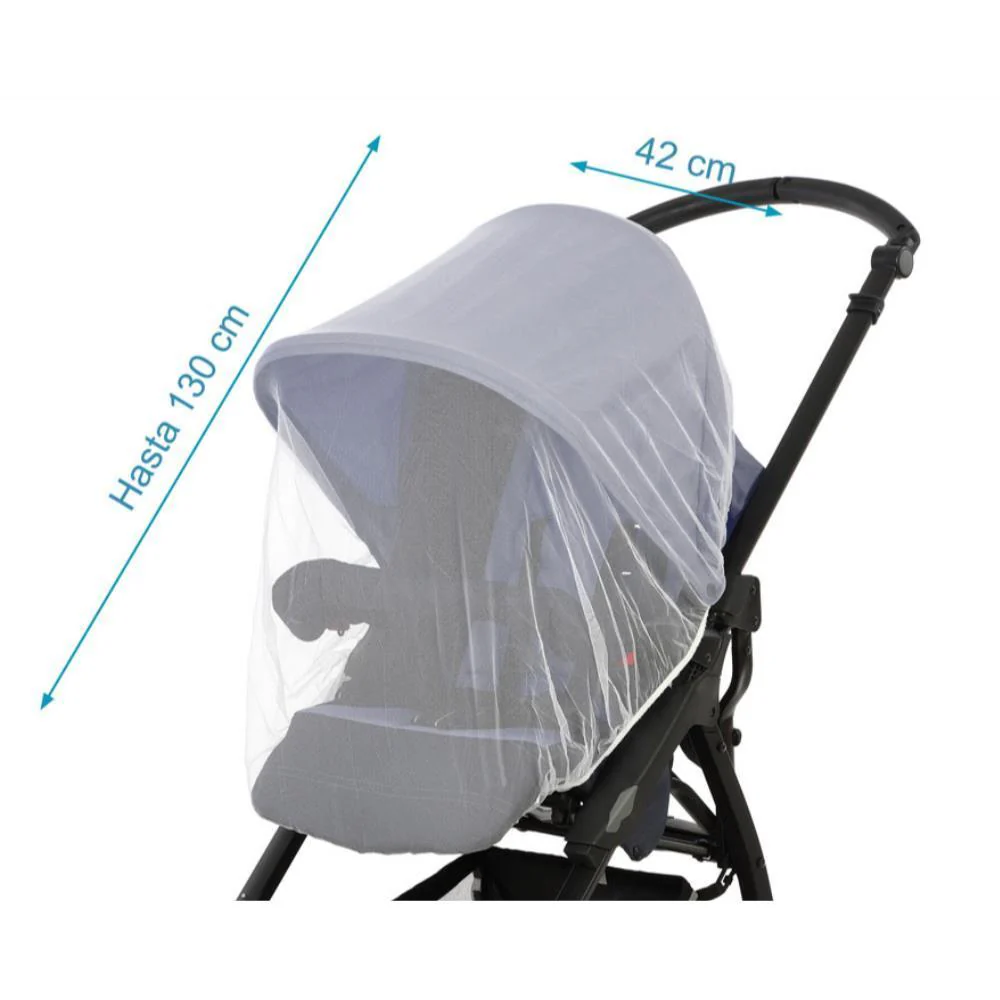 Rede Mosquiteira Kiokids Universal Branco para Carrinho de Passeio - Image 3