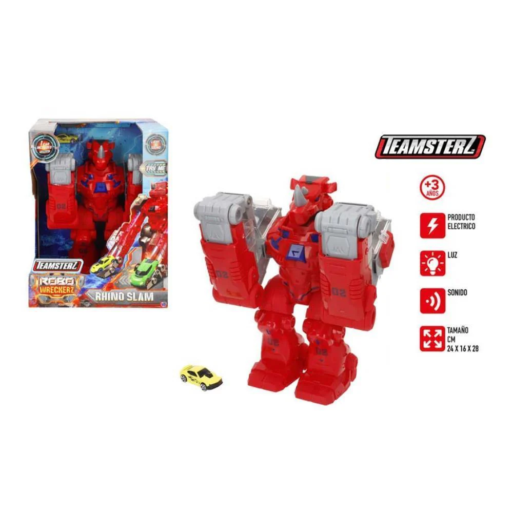Robot Rhino Lançador de Carros Teamsterz com Luz e Som - Image 2