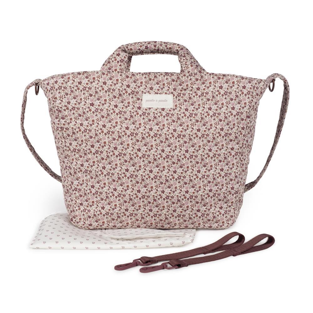 Saco com Muda Fraldas Pasito a Pasito Cherry Flowers